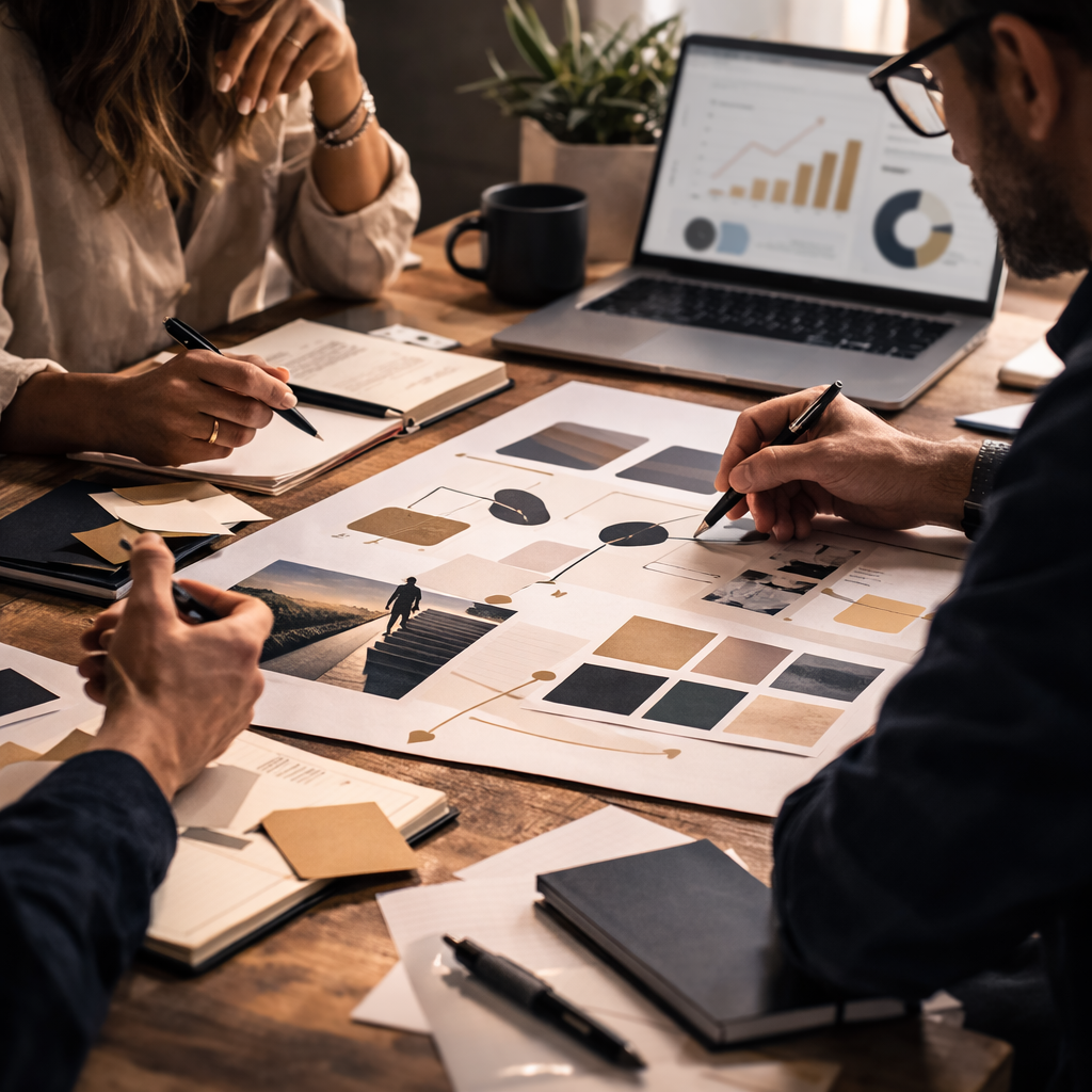 Brainstorming e strategia creativa in ufficio